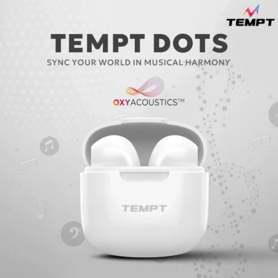 Buy Tempt Smart Wireless Earbuds – White in bulk for Corporate Gifting | Corporate Gyft