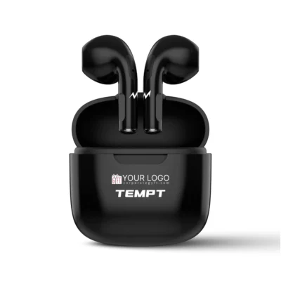 Buy Tempt Smart Wireless Earbuds – Black in bulk for Corporate Gifting | Corporate Gyft