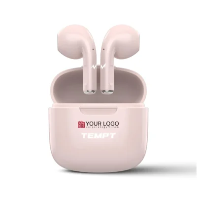 Buy Tempt Smart Wireless Earbuds – Peach in bulk for Corporate Gifting | Corporate Gyft