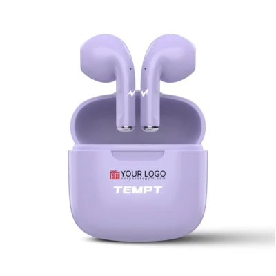 Buy Tempt Smart Wireless Earbuds – Purple in bulk for Corporate Gifting | Corporate Gyft