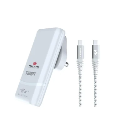 Buy Tempt Elite Travel X Slim 67W Fast Charger in bulk for Corporate Gifting | Corporate Gyft