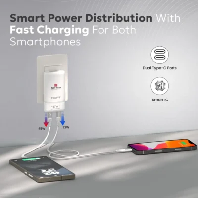 Buy Tempt Elite Travel X Slim 67W Fast Charger in bulk for Corporate Gifting | Corporate Gyft