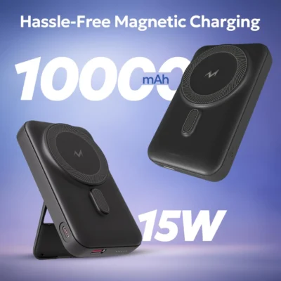 Buy Tempt Magnetic Power Bank With Stand in bulk for Corporate Gifting | Corporate Gyft
