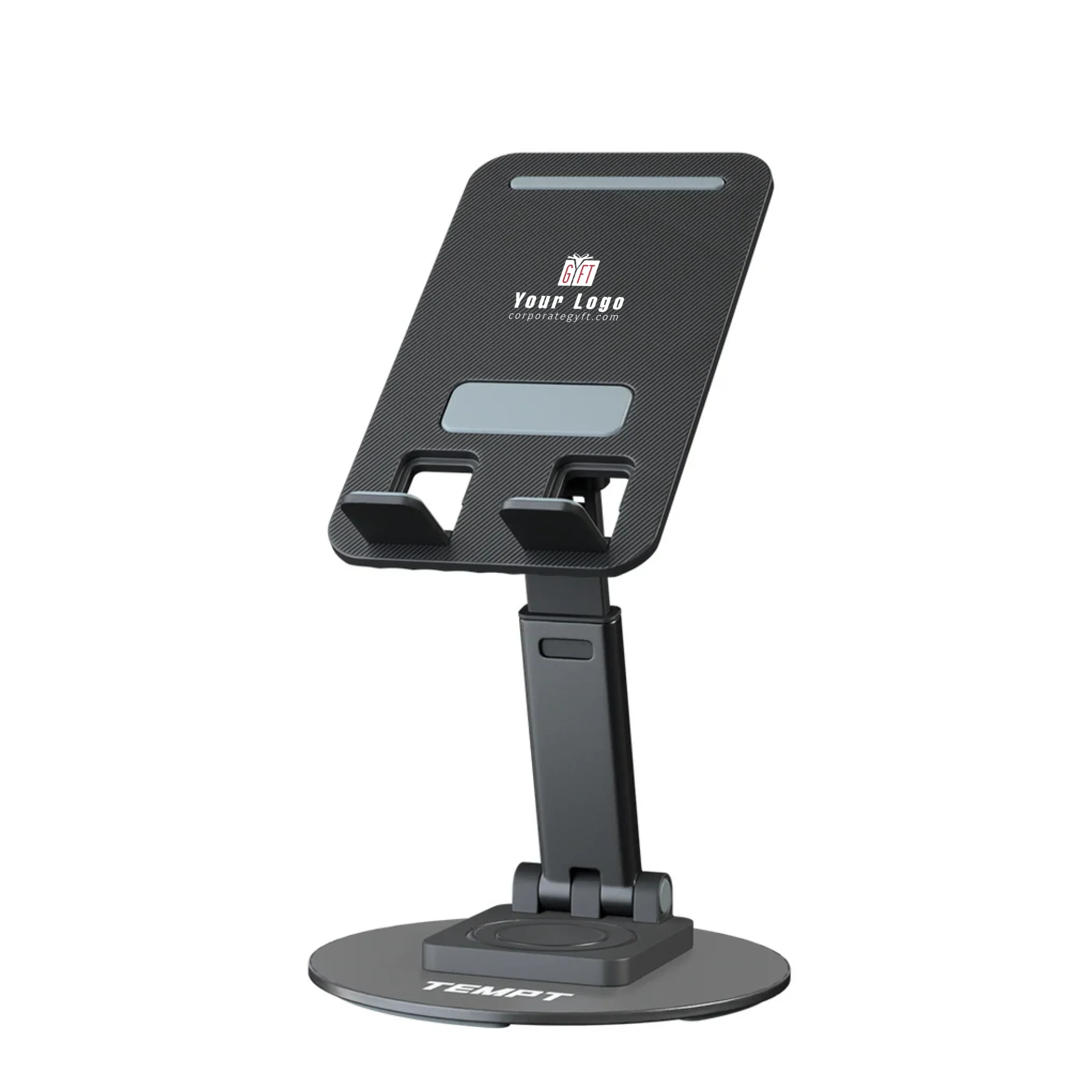 Tempt Adjustable Mobile Stand – Black Buy Tempt Adjustable Mobile Stand – Black in bulk for Corporate Gifting | Corporate Gyft