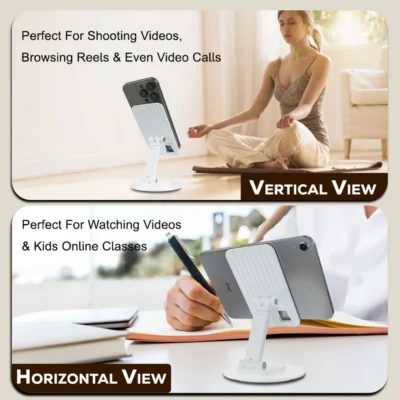 Buy Tempt Adjustable Mobile Stand – White in bulk for Corporate Gifting | Corporate Gyft
