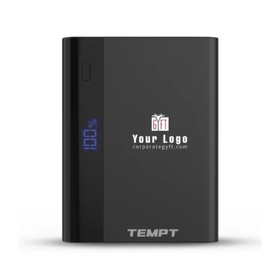 Buy Tempt Slim Power Bank – Black in bulk for Corporate Gifting | Corporate Gyft