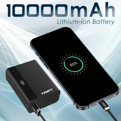 Buy Tempt Slim Power Bank – Black in bulk for Corporate Gifting | Corporate Gyft