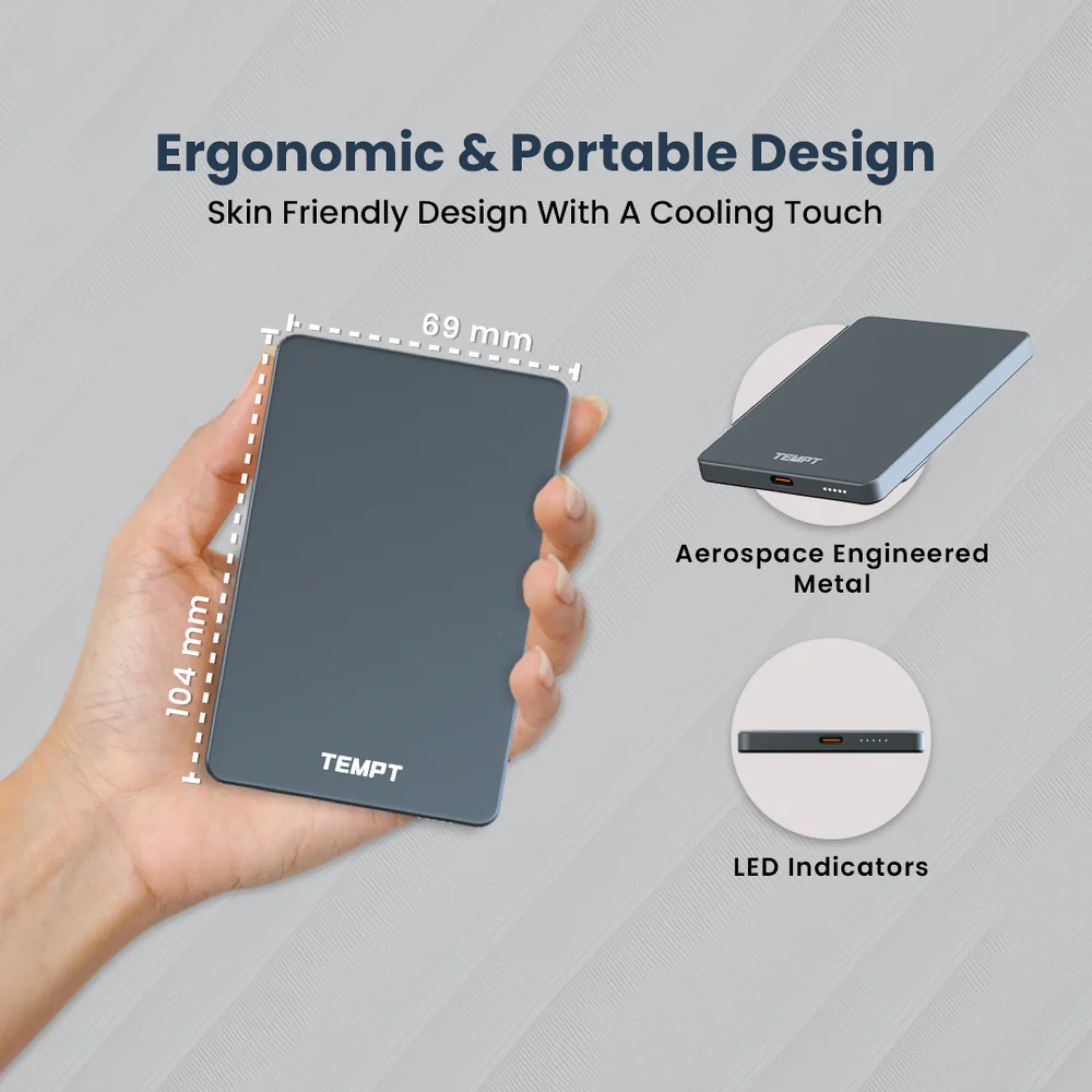 Tempt Joos Mag 10K Slim Wireless Power Bank Buy Tempt Joos Mag 10K Slim Wireless Power Bank in bulk for Corporate Gifting | Corporate Gyft