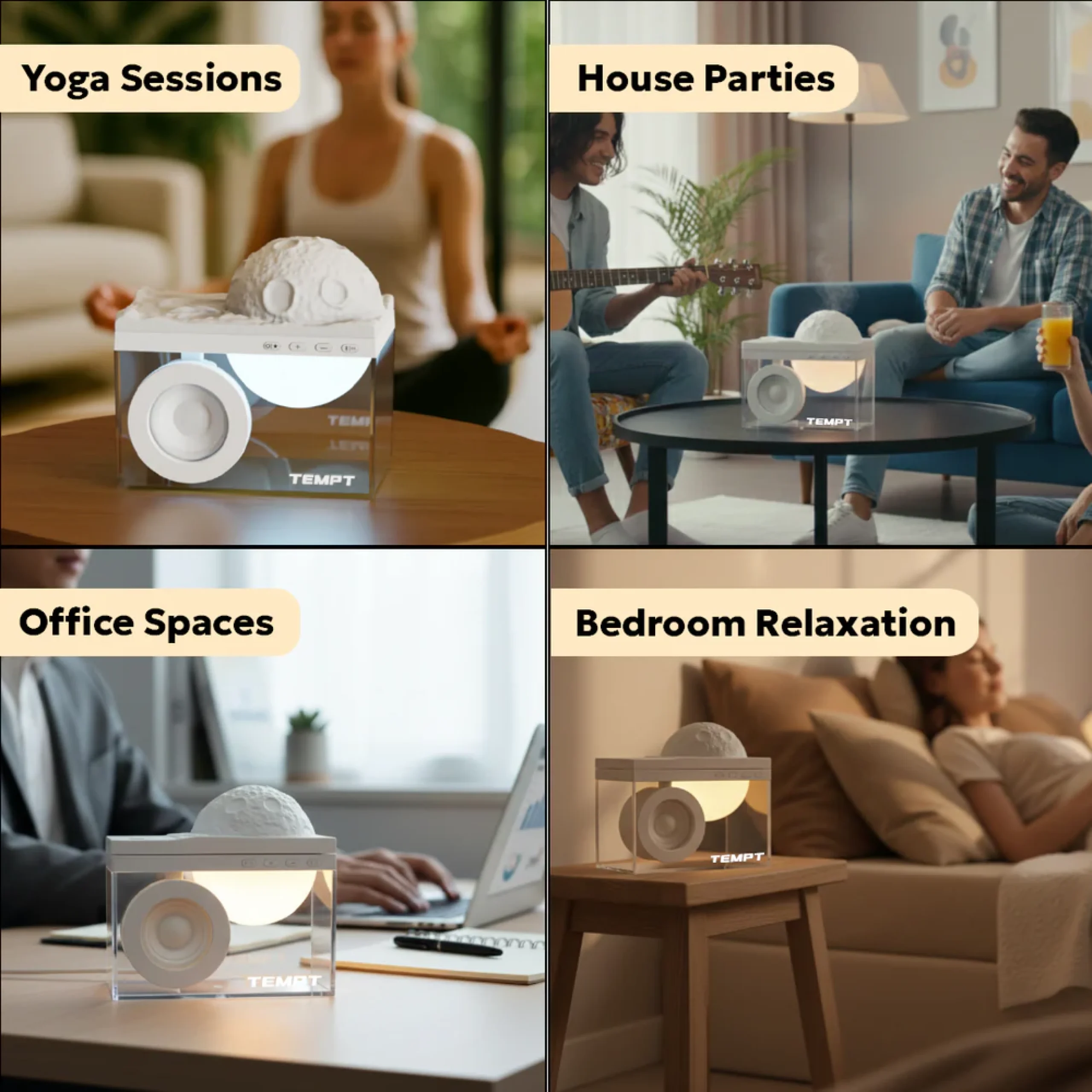 Tempt Lunar Bluetooth Speaker Buy Tempt Lunar Bluetooth Speaker in bulk for Corporate Gifting | Corporate Gyft