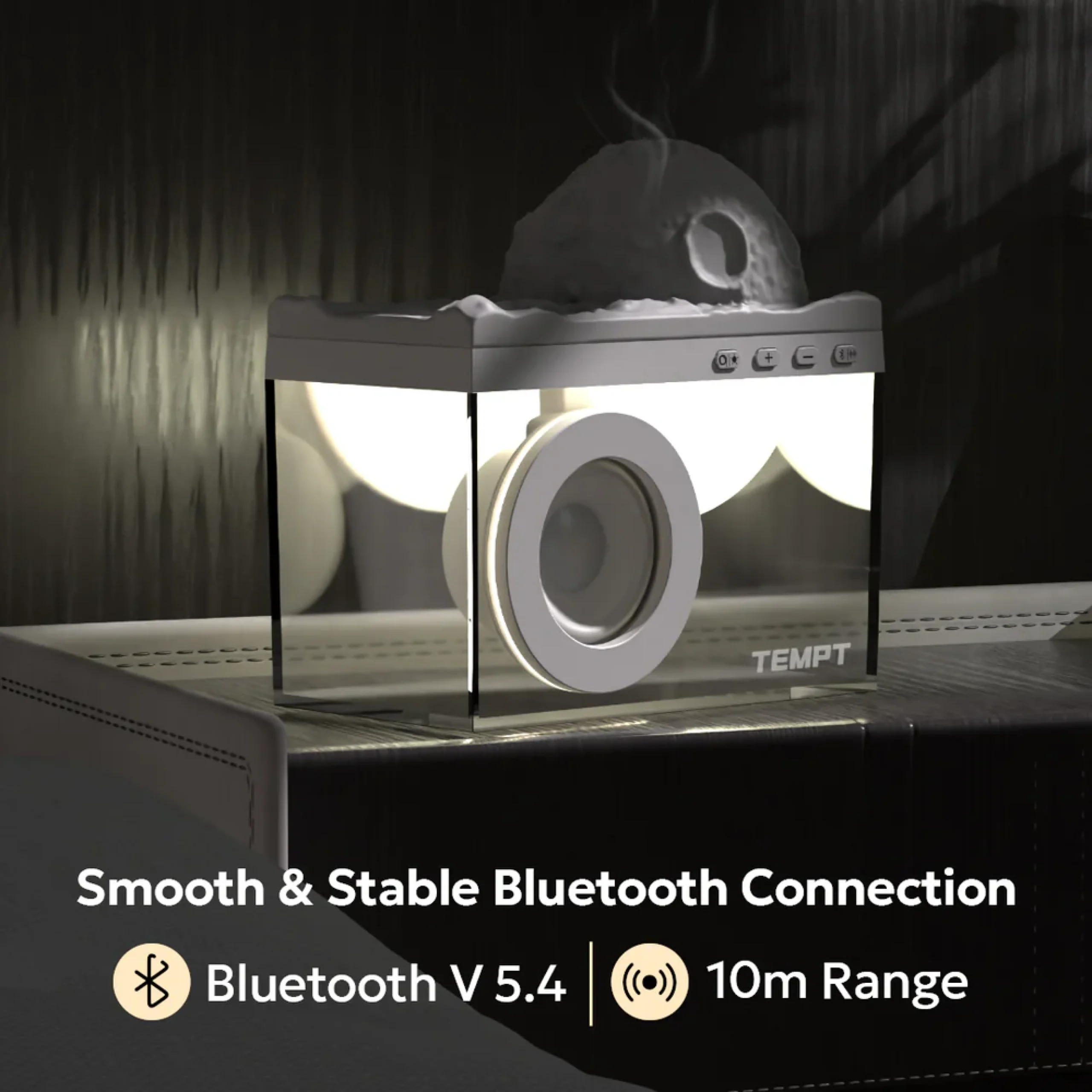 Tempt Lunar Bluetooth Speaker Buy Tempt Lunar Bluetooth Speaker in bulk for Corporate Gifting | Corporate Gyft