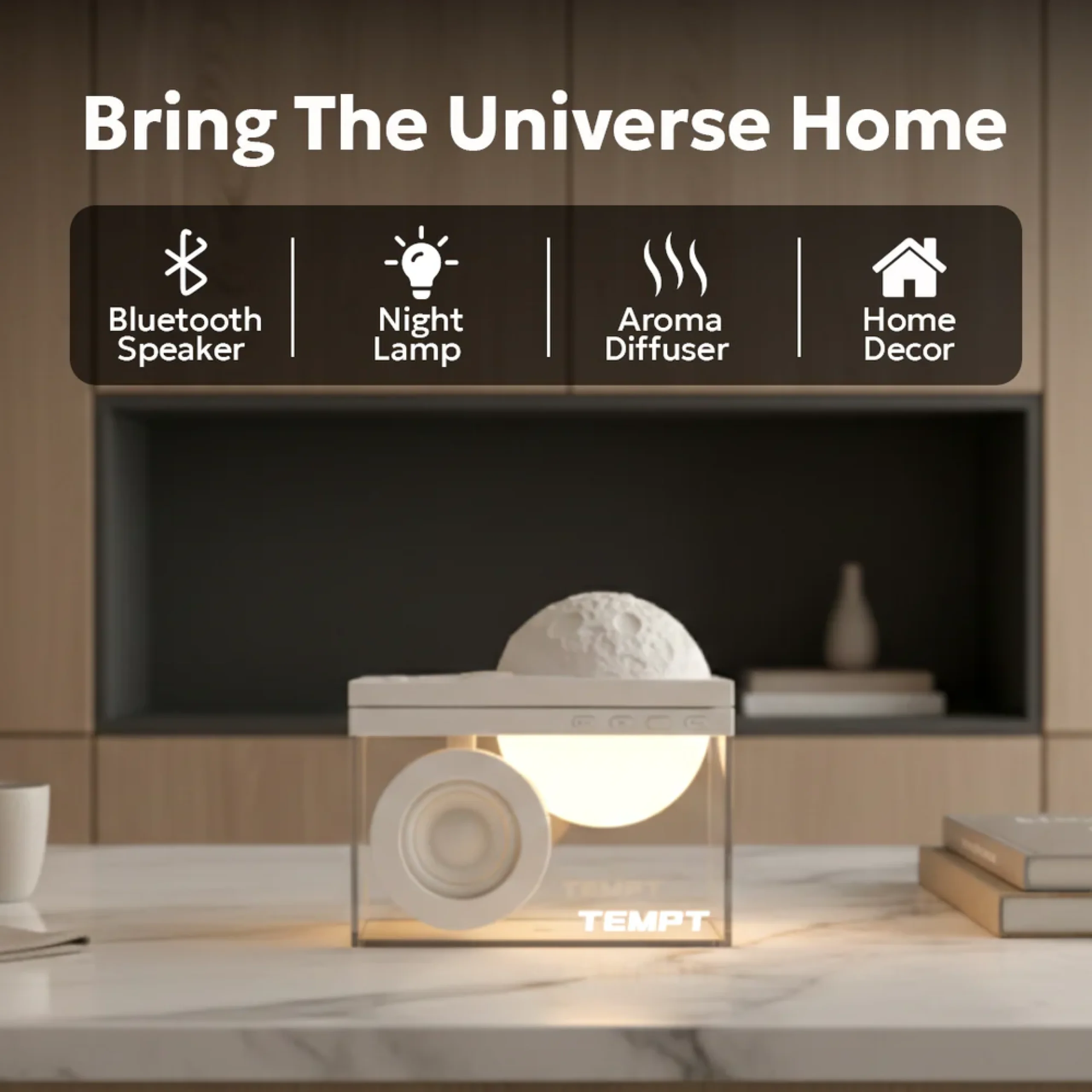 Tempt Lunar Bluetooth Speaker Buy Tempt Lunar Bluetooth Speaker in bulk for Corporate Gifting | Corporate Gyft