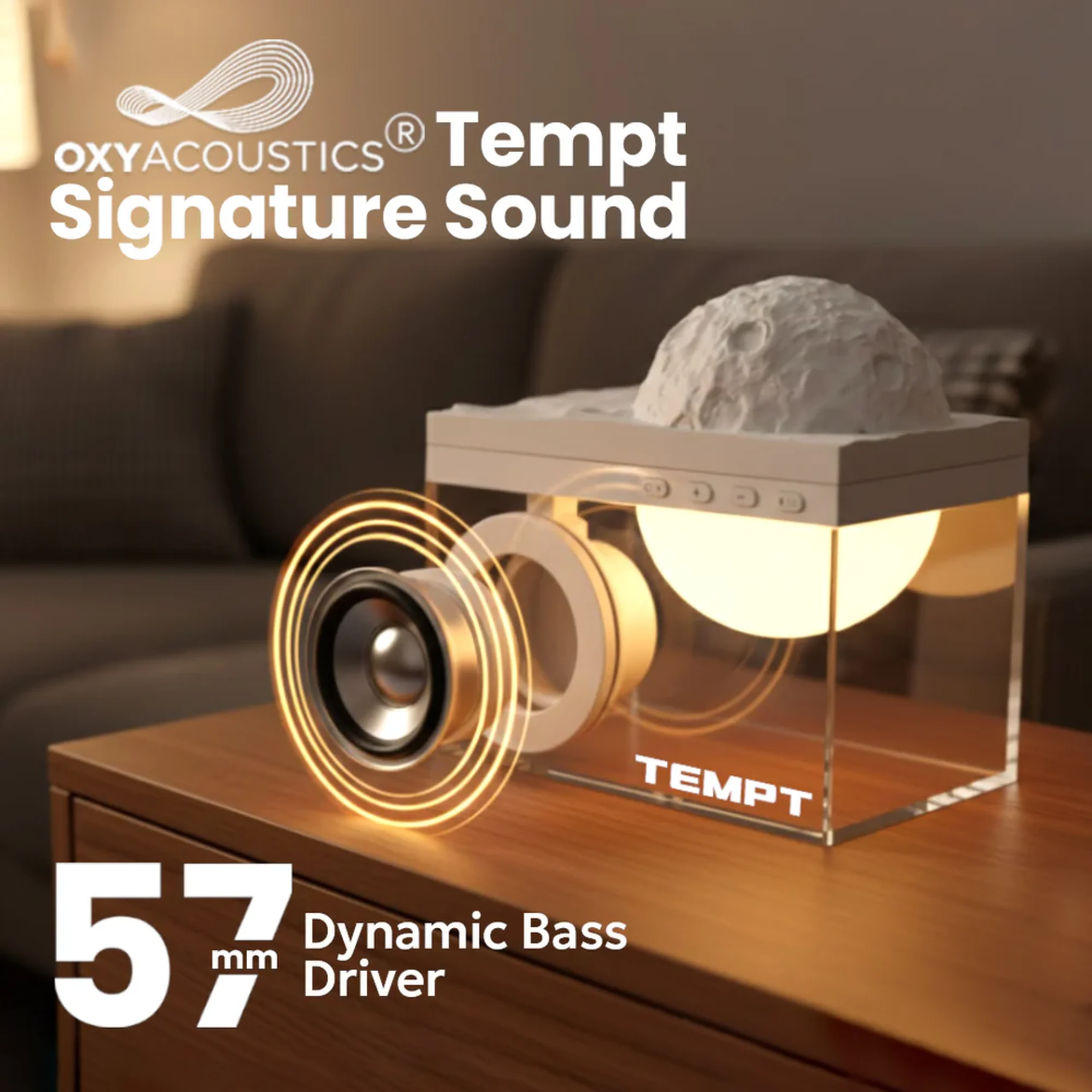 Tempt Lunar Bluetooth Speaker Buy Tempt Lunar Bluetooth Speaker in bulk for Corporate Gifting | Corporate Gyft