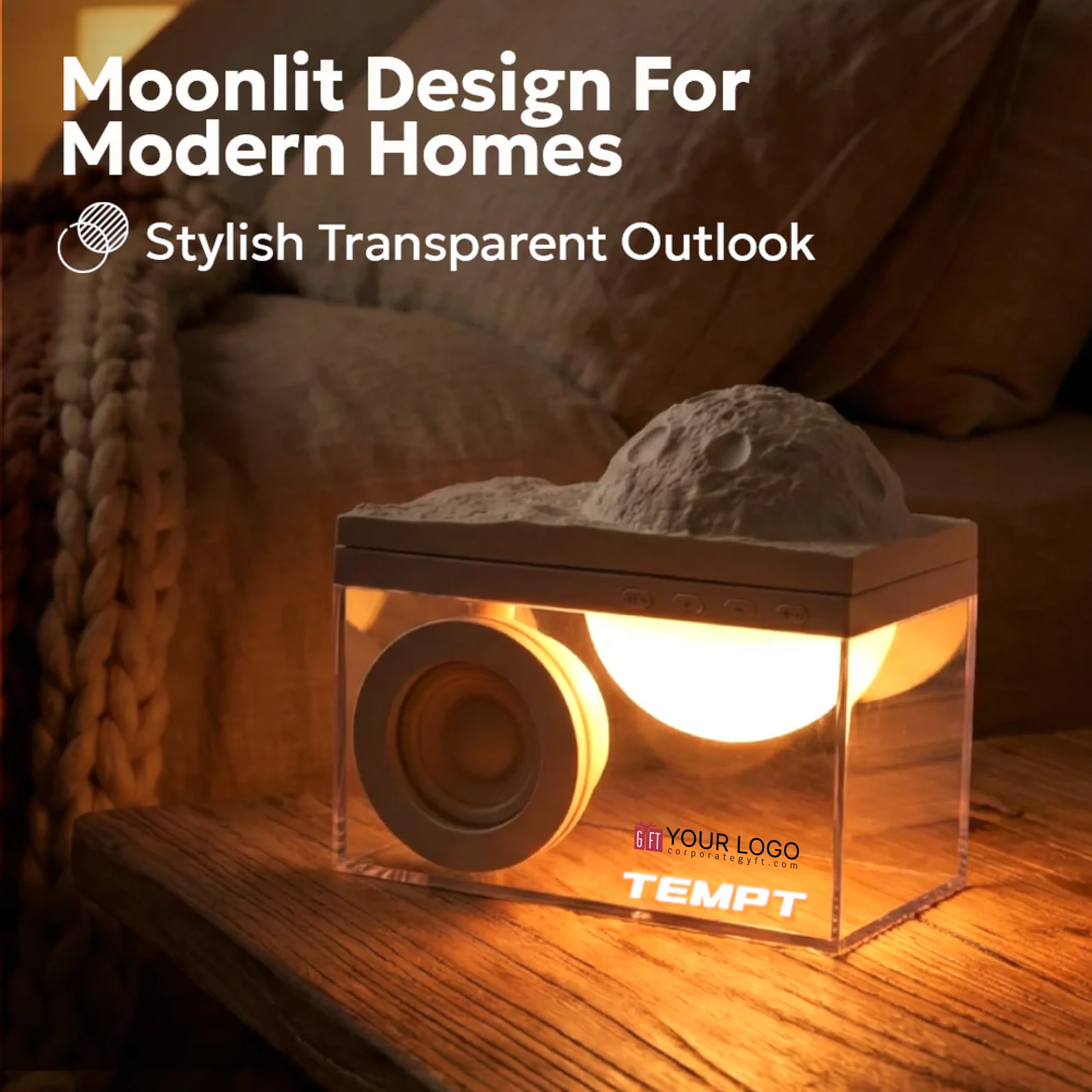 Tempt Lunar Bluetooth Speaker Buy Tempt Lunar Bluetooth Speaker in bulk for Corporate Gifting | Corporate Gyft