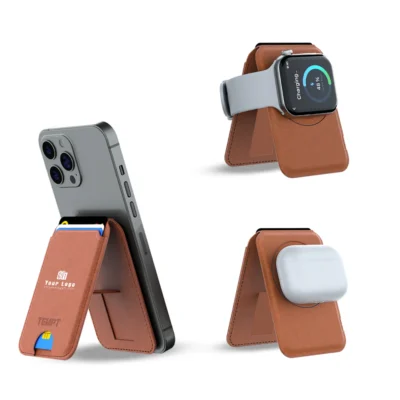 Buy Tempt Mag Safe Wallet Charger - Orange in bulk for Corporate Gifting | Corporate Gyft