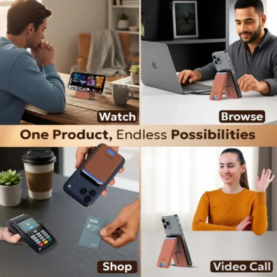 Buy Tempt Mag Safe Wallet Charger - Orange in bulk for Corporate Gifting | Corporate Gyft