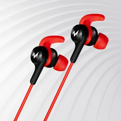 Buy Tempt Wired Earphones – Red in bulk for Corporate Gifting | Corporate Gyft