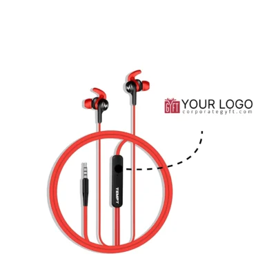 Buy Tempt Wired Earphones – Red in bulk for Corporate Gifting | Corporate Gyft