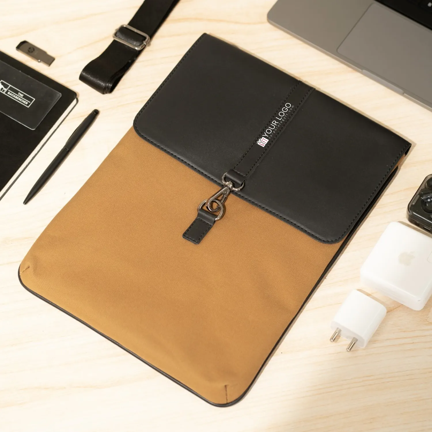 Albert Slim Laptop Sleeve - Brown Buy Albert Slim Laptop Sleeve - Brown in bulk for Corporate Gifting | Corporate Gyft