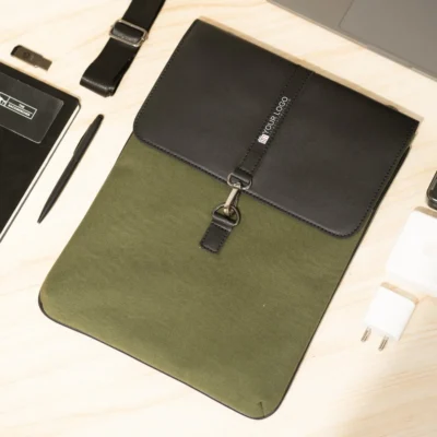 Buy Albert Slim Laptop Sleeve - Olive in bulk for Corporate Gifting | Corporate Gyft