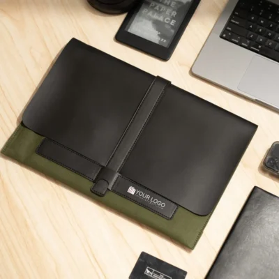 Buy Cooper Premium Laptop Sleeve - Olive in bulk for Corporate Gifting | Corporate Gyft