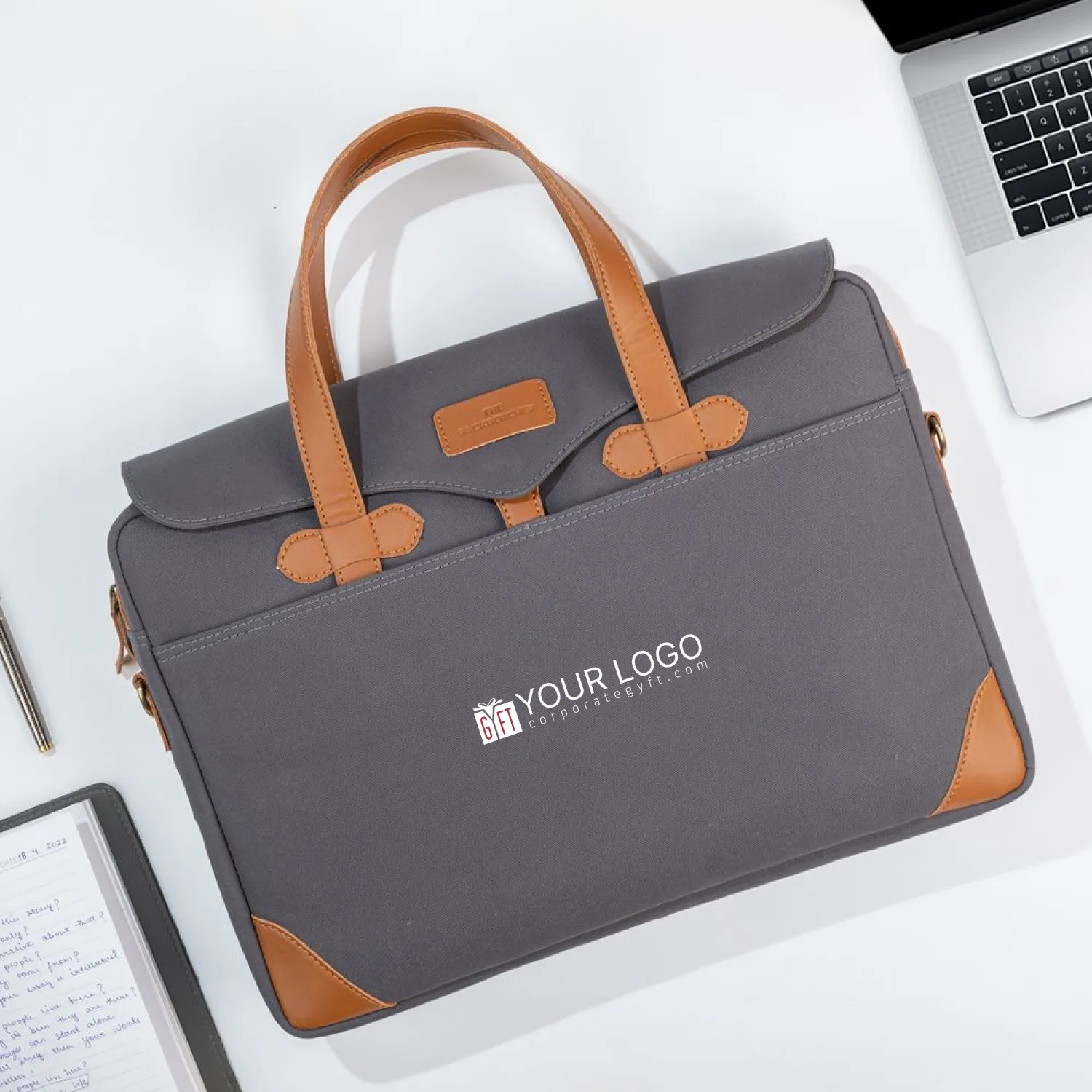 Edward Prime Laptop Bag - Grey Buy Edward Prime Laptop Bag - Grey in bulk for Corporate Gifting | Corporate Gyft