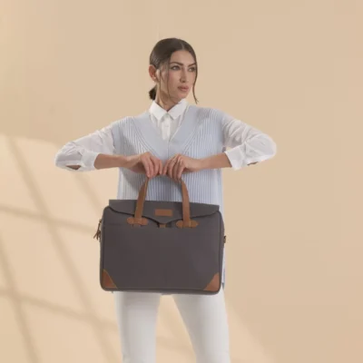 Buy Edward Prime Laptop Bag - Grey in bulk for Corporate Gifting | Corporate Gyft