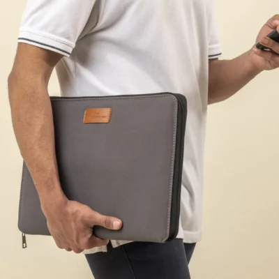 Buy Lisbon Executive Work Folio - Grey in bulk for Corporate Gifting | Corporate Gyft