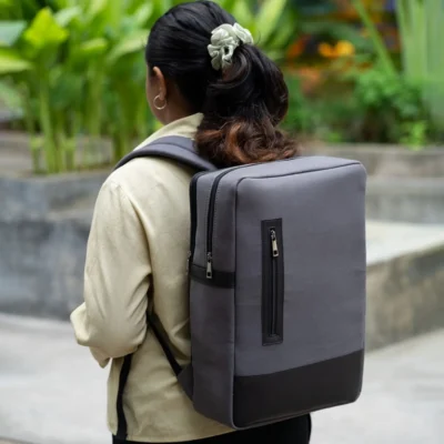 Buy Smith Laptop Backpack- Grey in bulk for Corporate Gifting | Corporate Gyft
