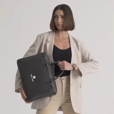 Buy Stephen Prime Laptop Bag - Black in bulk for Corporate Gifting | Corporate Gyft