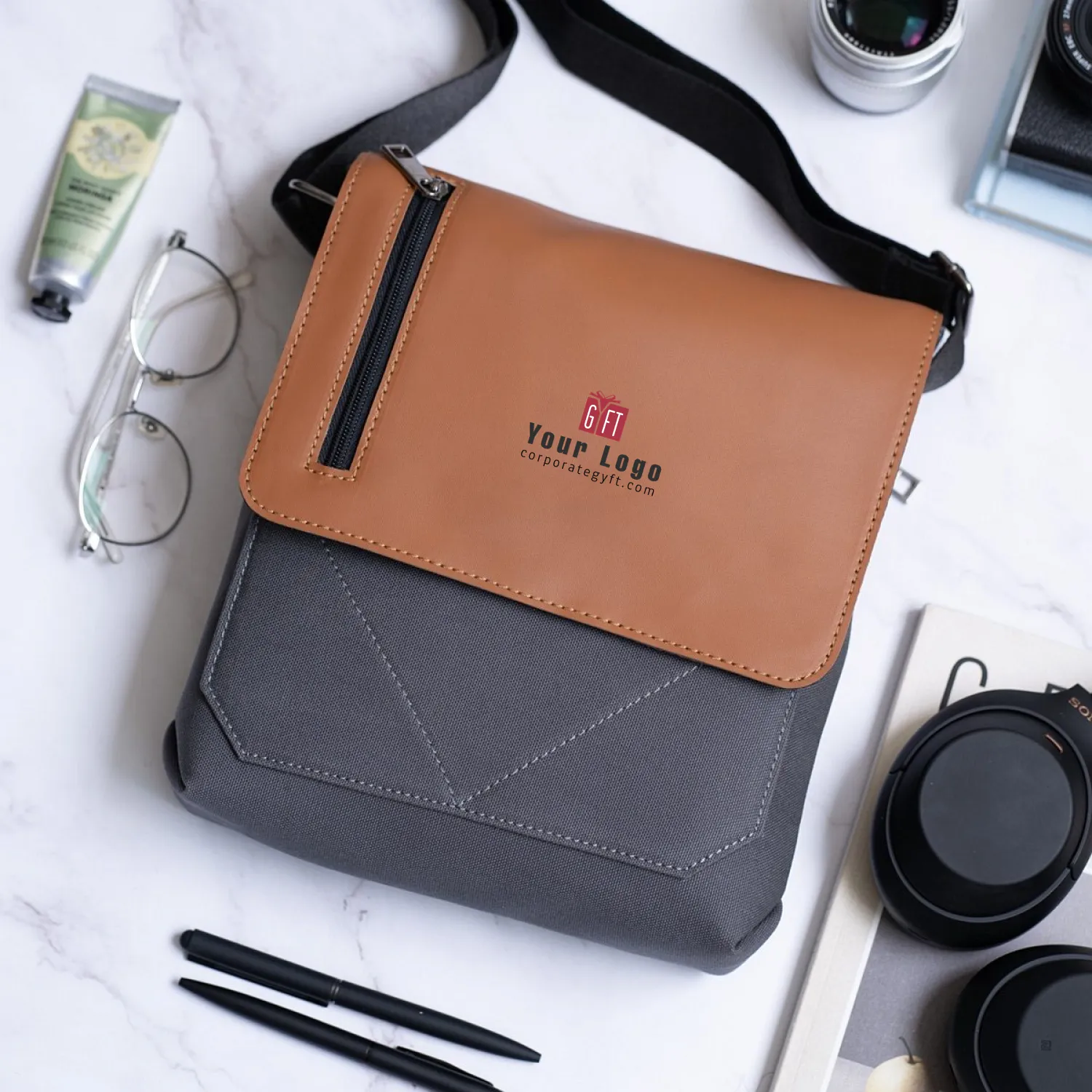 Voyage Sling Bag - Brown Buy Voyage Sling Bag - Brown in bulk for Corporate Gifting | Corporate Gyft