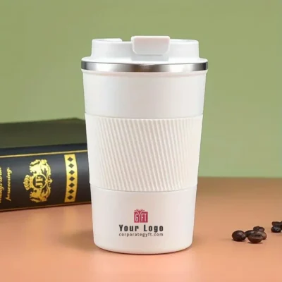 Buy Gripper Insulated Travel Mug - White in bulk for Corporate Gifting | Corporate Gyft