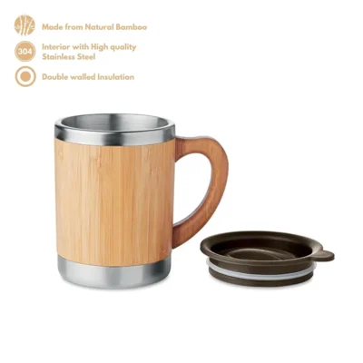 Buy Manchester Bamboo Thermal Mug in bulk for Corporate Gifting | Corporate Gyft