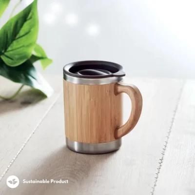 Buy Manchester Bamboo Thermal Mug in bulk for Corporate Gifting | Corporate Gyft