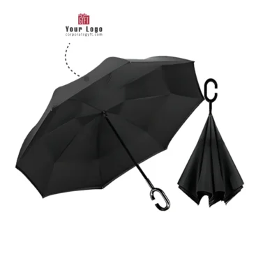 Buy Reverse Fold Commuter Umbrella - Black in bulk for Corporate Gifting | Corporate Gyft