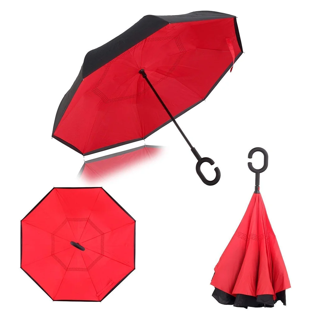 Reverse Fold Commuter Umbrella - Red Buy Reverse Fold Commuter Umbrella - Red in bulk for Corporate Gifting | Corporate Gyft