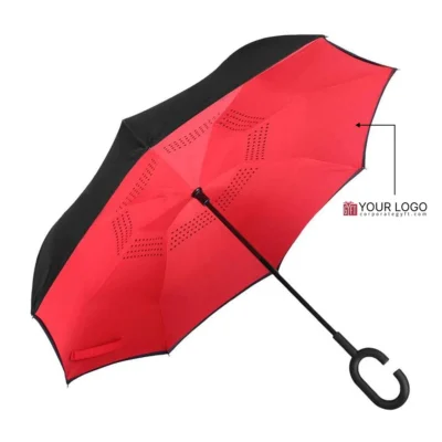 Buy Reverse Fold Commuter Umbrella - Red in bulk for Corporate Gifting | Corporate Gyft