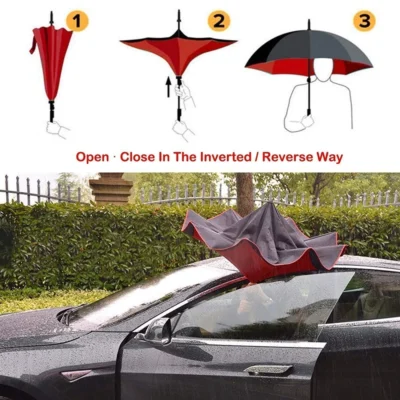 Buy Reverse Fold Commuter Umbrella - Black in bulk for Corporate Gifting | Corporate Gyft