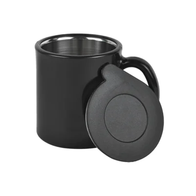 Buy Iazer Ceramic Insulated Mug - Black in bulk for Corporate Gifting | Corporate Gyft