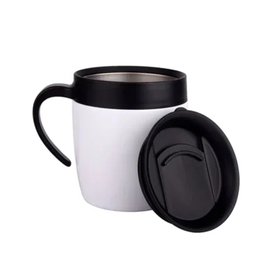 Buy Spooner Insulated Coffee Mug - White in bulk for Corporate Gifting | Corporate Gyft