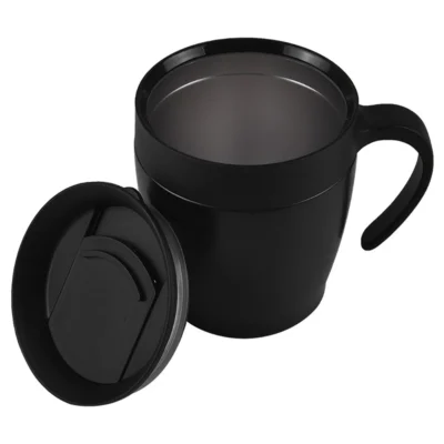 Buy Spooner Insulated Coffee Mug - Black in bulk for Corporate Gifting | Corporate Gyft