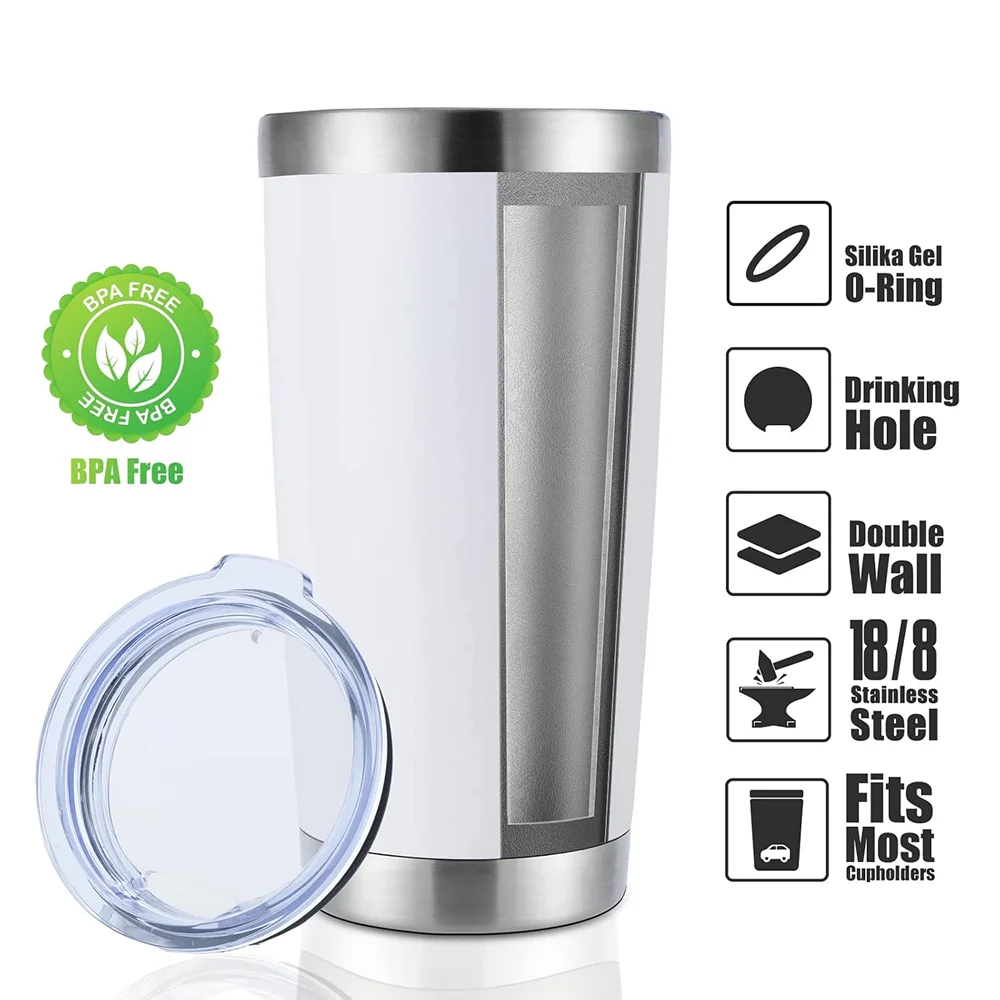 Sturdy Insulated Travel Tumbler - White Buy Sturdy Insulated Travel Tumbler - White in bulk for Corporate Gifting | Corporate Gyft