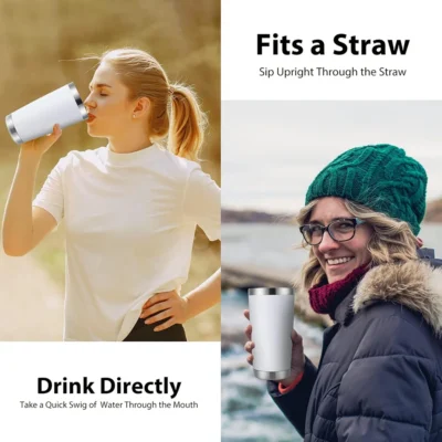 Buy Sturdy Insulated Travel Tumbler - White in bulk for Corporate Gifting | Corporate Gyft