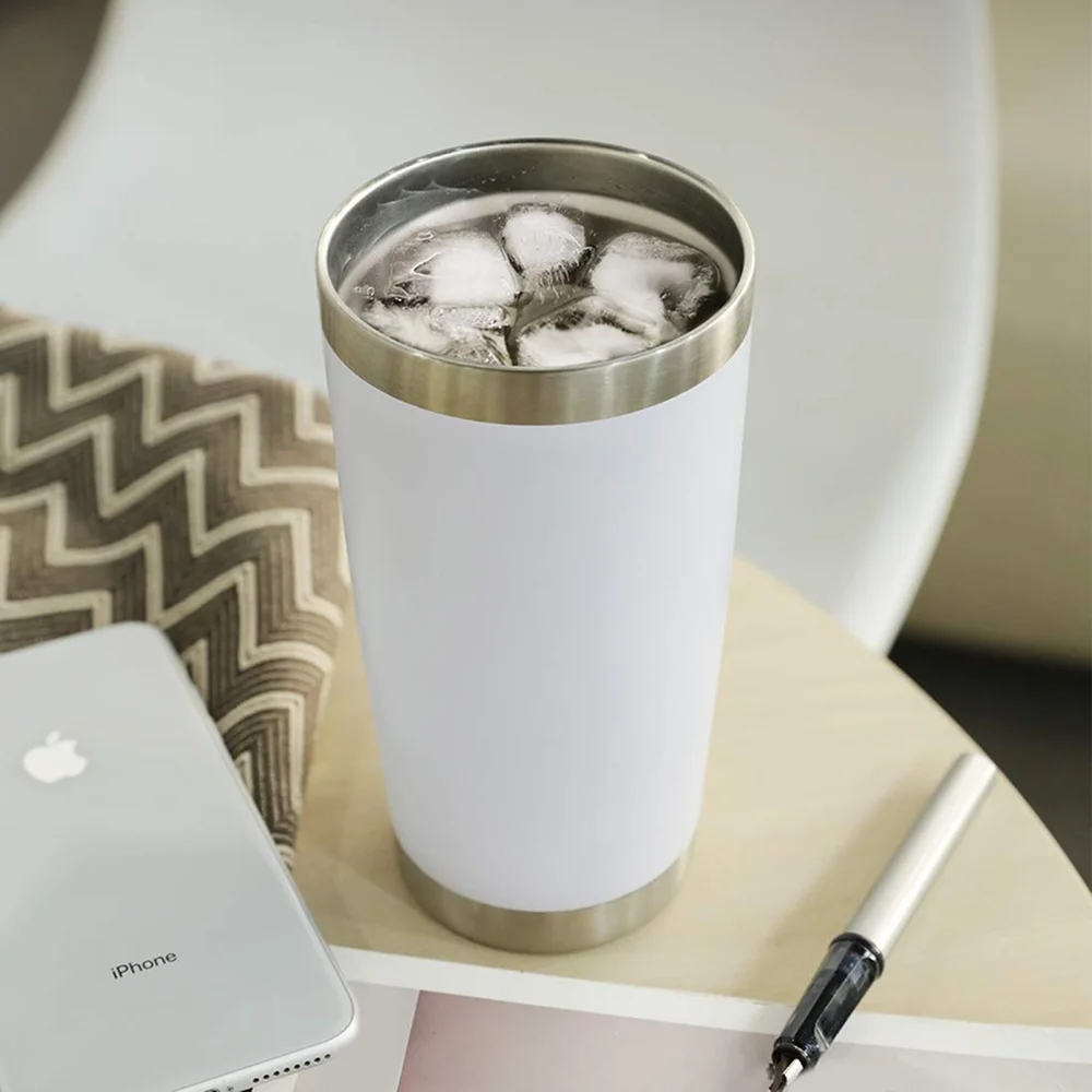Sturdy Insulated Travel Tumbler - White Buy Sturdy Insulated Travel Tumbler - White in bulk for Corporate Gifting | Corporate Gyft