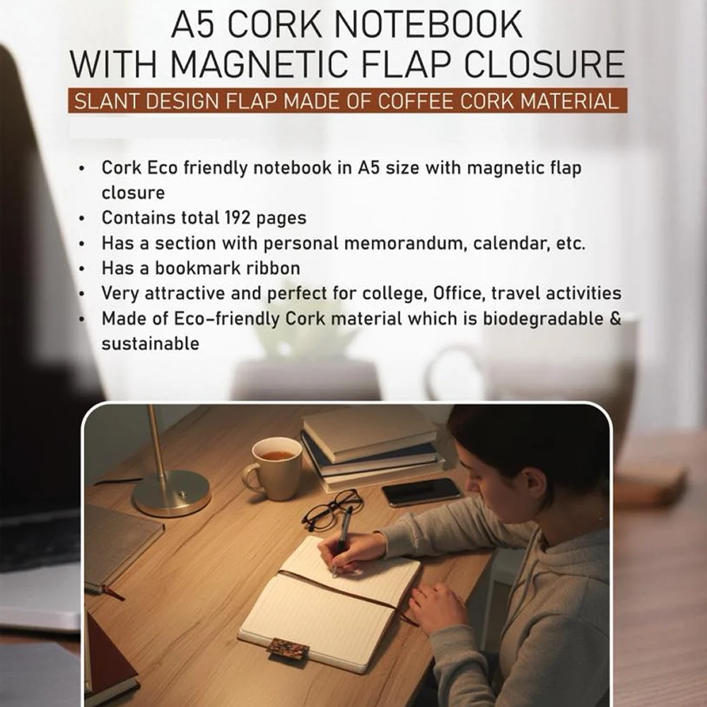 Apex Cork Notebook Buy Apex Cork Notebook in bulk for Corporate Gifting | Corporate Gyft