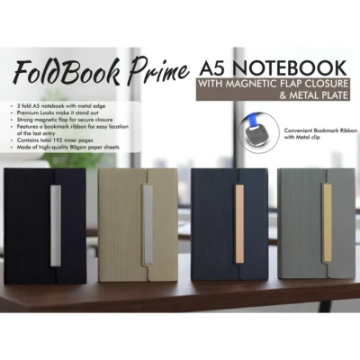 Buy FoldBook Prime A5 Notebook - Grey in bulk for Corporate Gifting | Corporate Gyft