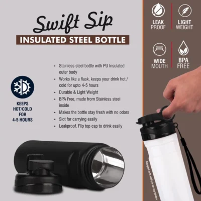 Buy Stainless Steel Insulated Bottle in bulk for Corporate Gifting | Corporate Gyft