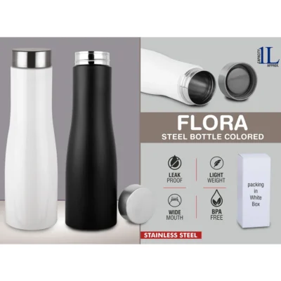Buy Flora Stainless Steel Water Bottle in bulk for Corporate Gifting | Corporate Gyft