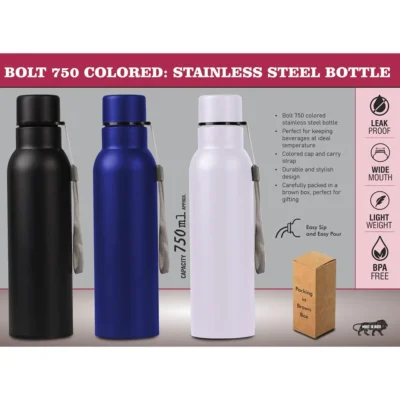 Buy Bolt Hydration Bottle with Carry Strap in bulk for Corporate Gifting | Corporate Gyft