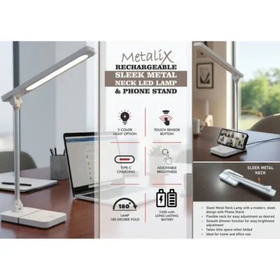 Buy Metalix Desk Lamp with Phone Holder in bulk for Corporate Gifting | Corporate Gyft