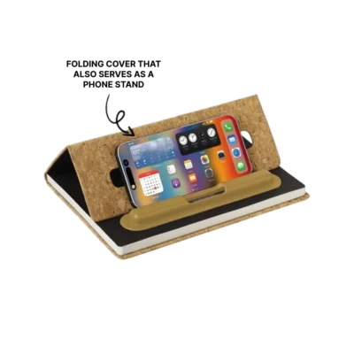 Buy Cork Phone Holder Notebook in bulk for Corporate Gifting | Corporate Gyft